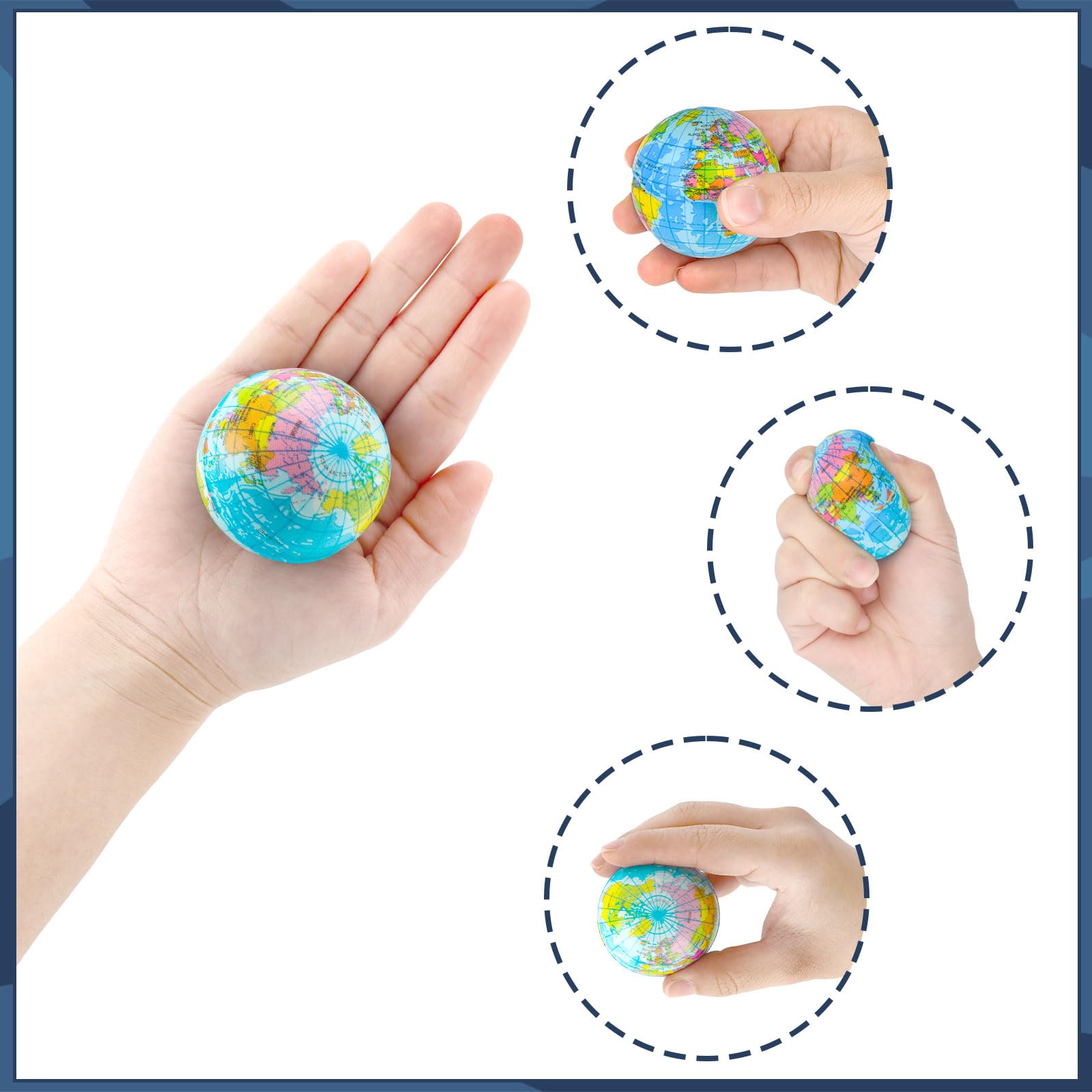 Amazon.com: Hooqict Globe Stress Balls 25 Pack Mini Earth Ball